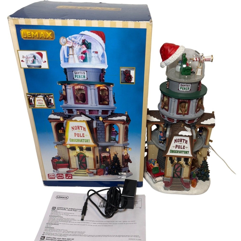 Lemax North Pole Observatory 65132 Sights and Sounds Christmas Village Animated